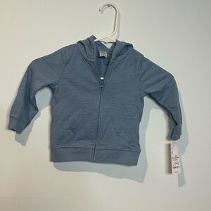 Carter's Just One You Dusty Blue Shark on Hood Kids Zip-Up Hoodie, Size 18months